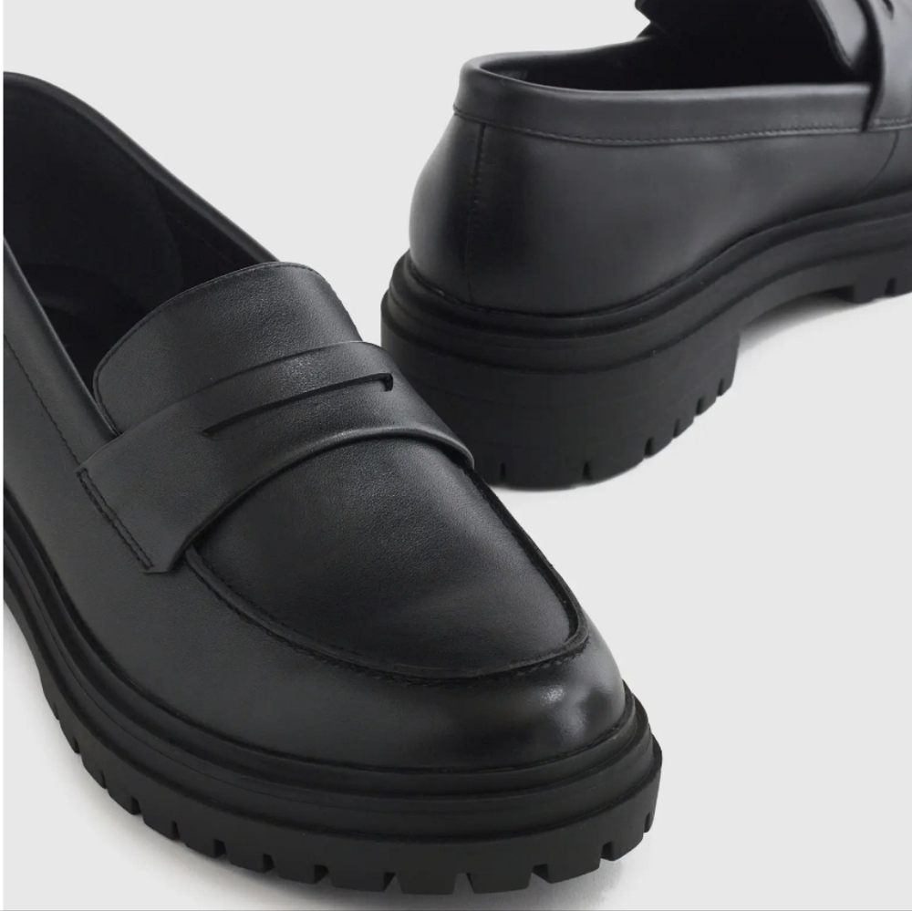 Quince Italian Leather Lug Sole loafer - black - Picture 3 of 14